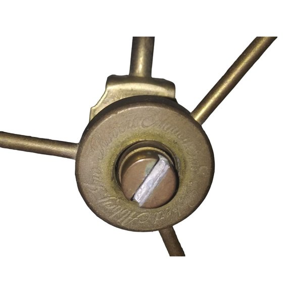 Robert Abbey Japanese Golden Brown Brass Table Lamp Asian Inspired RARE - Picture 10 of 16